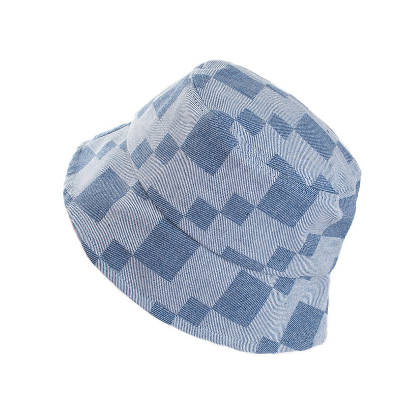 Wholesale  All-match Small Fashionable Plain Face Coverage Bucket Hat Trendy